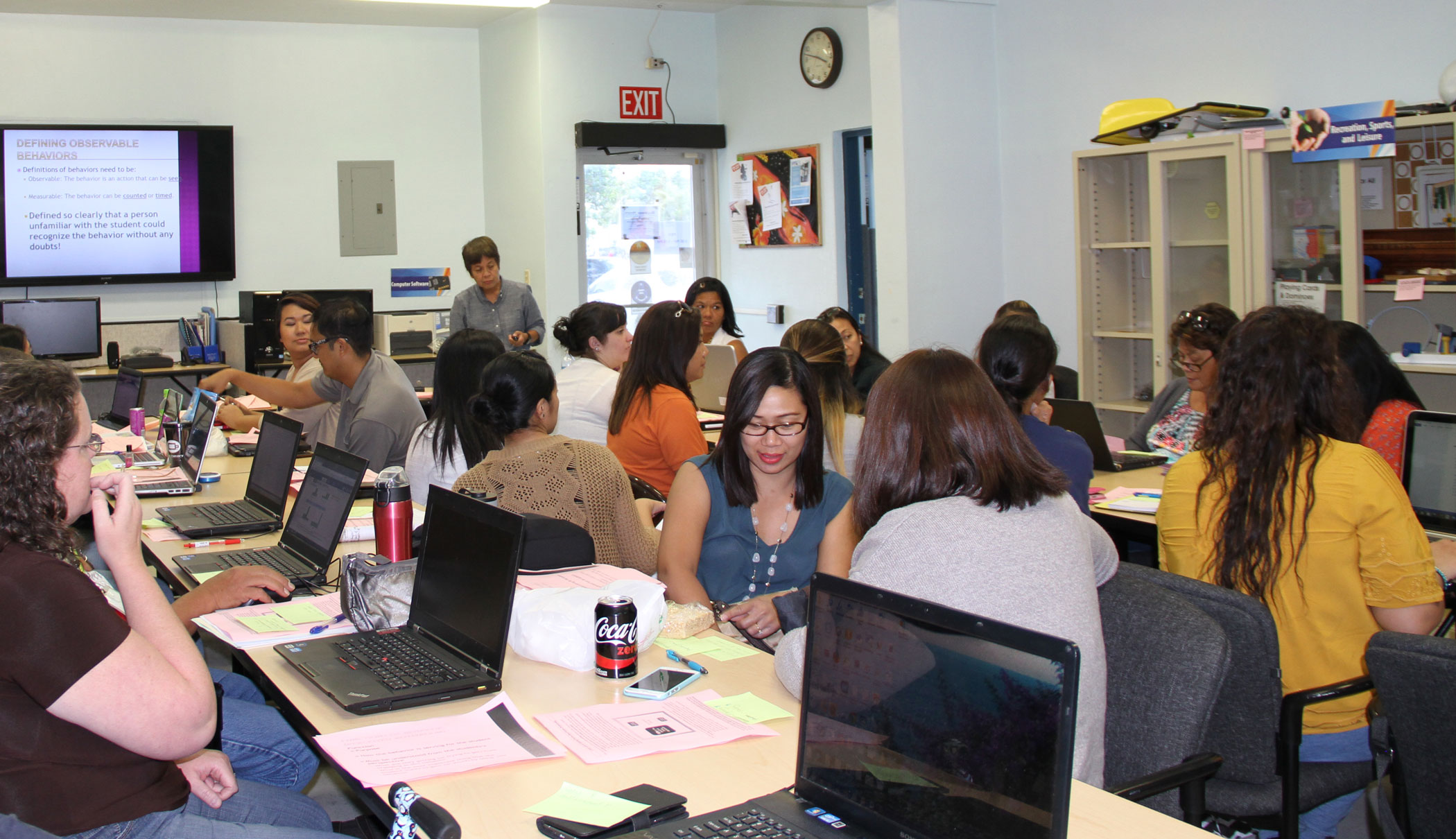 Photo of members of the elementary and secondary schools' attending a PBIS Training.