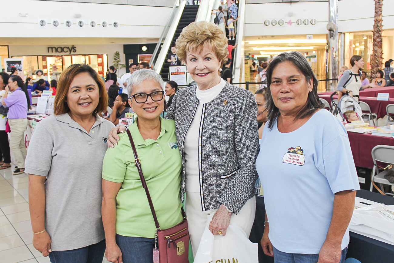 Guam EHDI/Tinituhon staff members pose with Congresswoman Madeliene Bordallo, Guam's representative in the U.S. House of Representatives. Congresswoman Bordallo delivered remarks applauding the community outreach efforts promoting various health-related services and supports available.